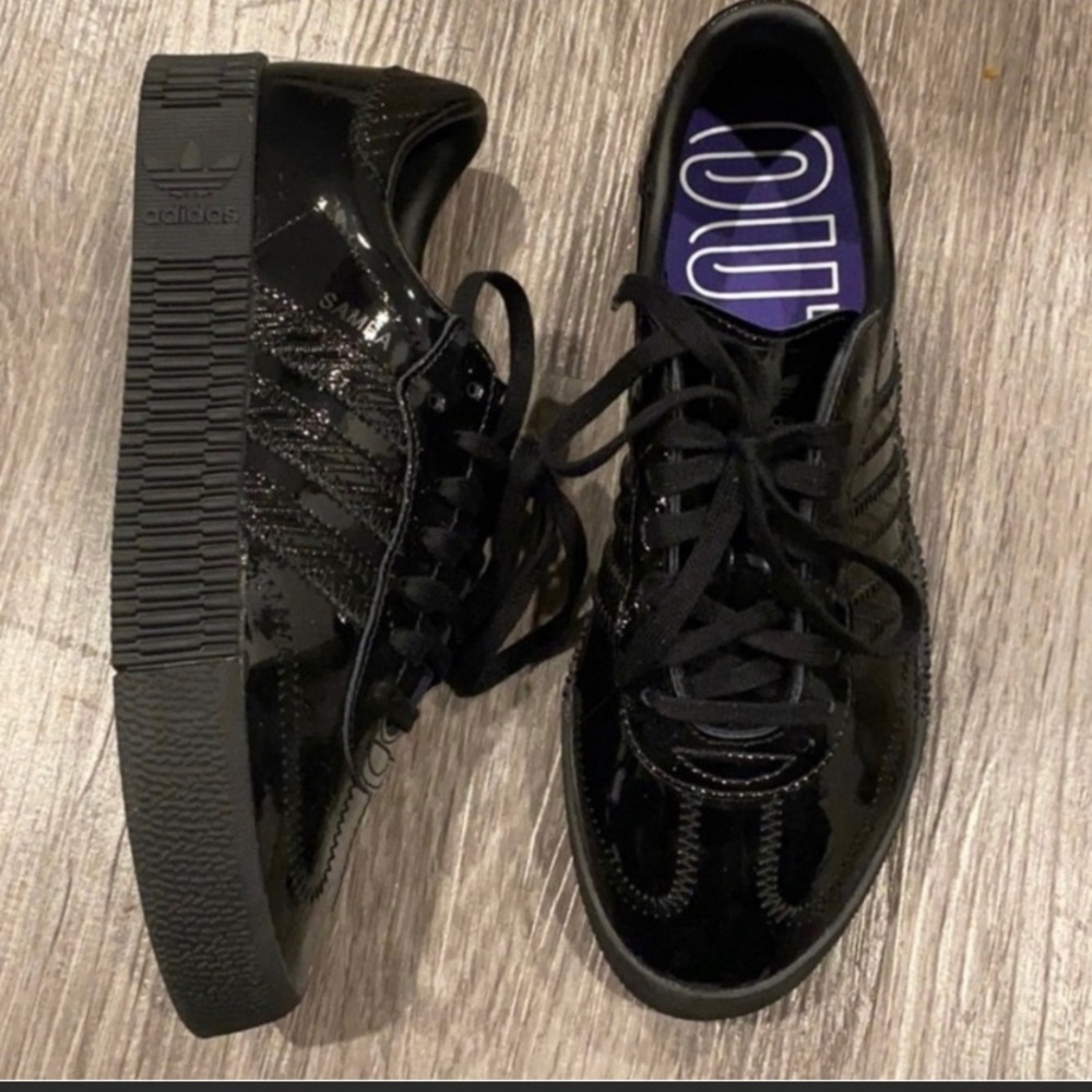 Adidas Samba patent leather shoes!!